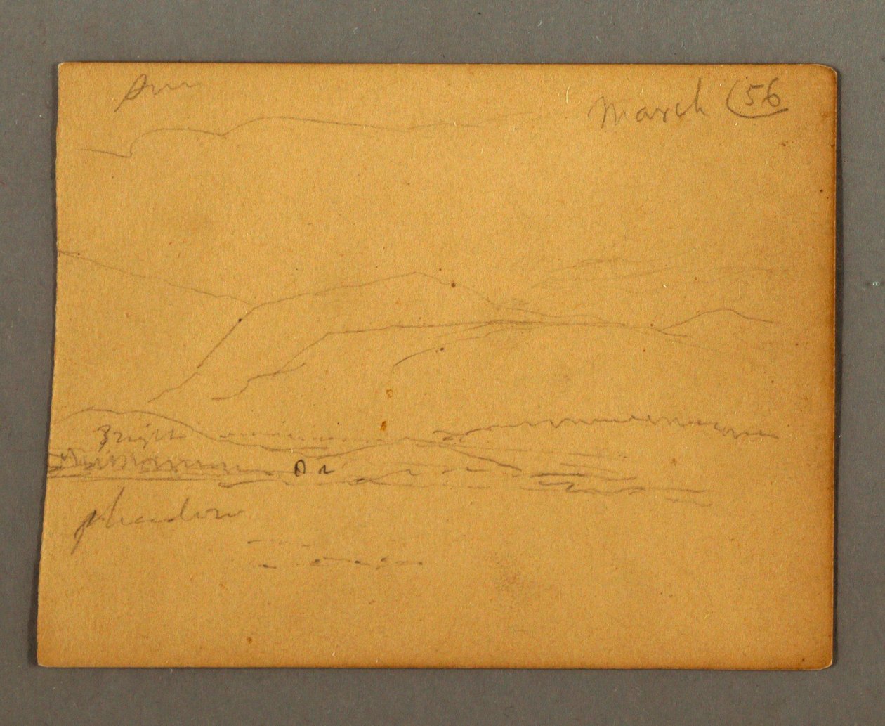 Dessin, montagnes, mars 1856 - Frederic Edwin Church