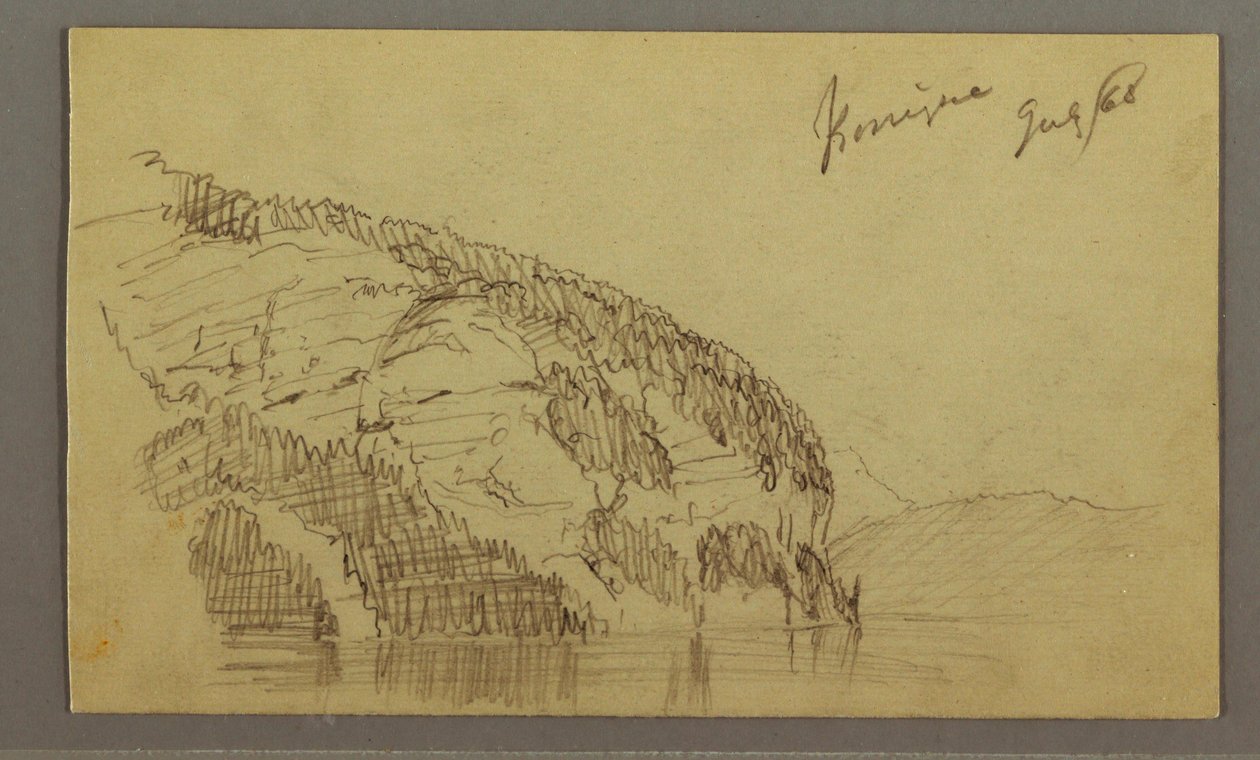 Dessin, Mountainside, juillet 1868 - Frederic Edwin Church