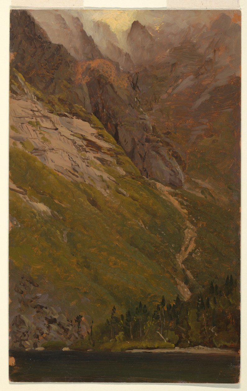 Dessin, Mont Katahdin, Grand Bassin, avant 1878 - Frederic Edwin Church