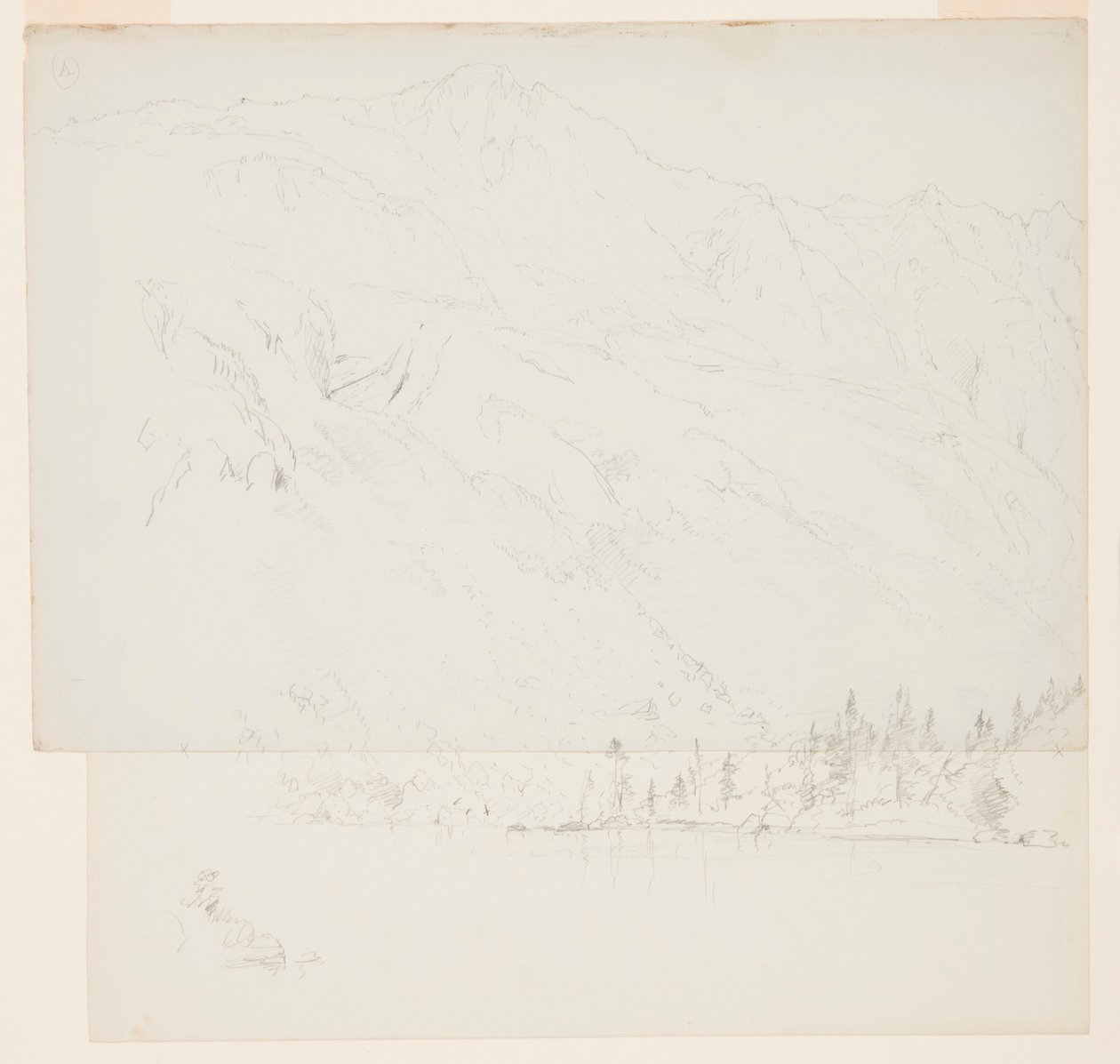 Dessin, Mt. Katahdin, Maine, 1870-78 - Frederic Edwin Church