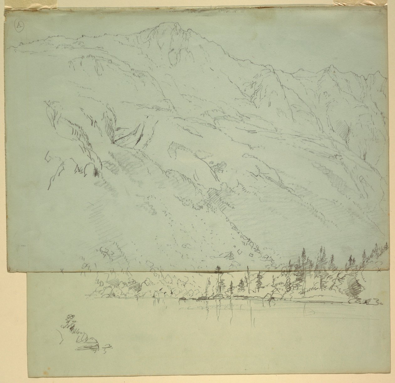 Dessin, Mt. Katahdin, Maine, 1870-78 - Frederic Edwin Church