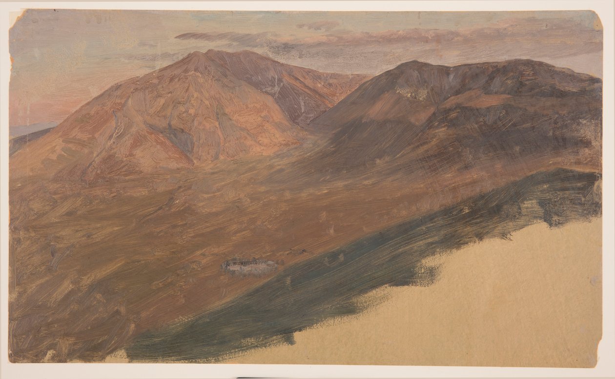 Dessin, le mont Katahdin et Turner de loin, 1860-78 - Frederic Edwin Church