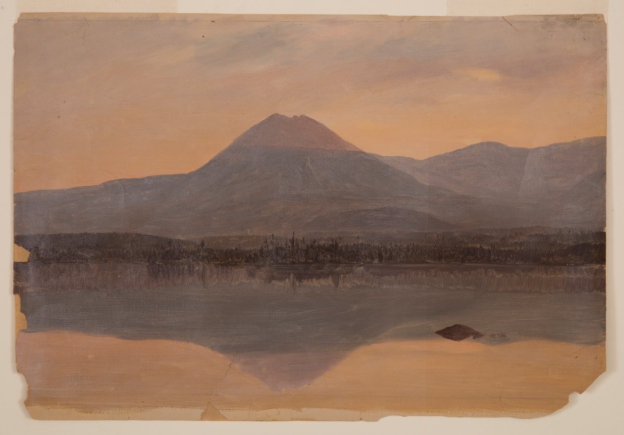 Dessin, Mt. Katahdin depuis le lac Katahdin, 1860-70 - Frederic Edwin Church
