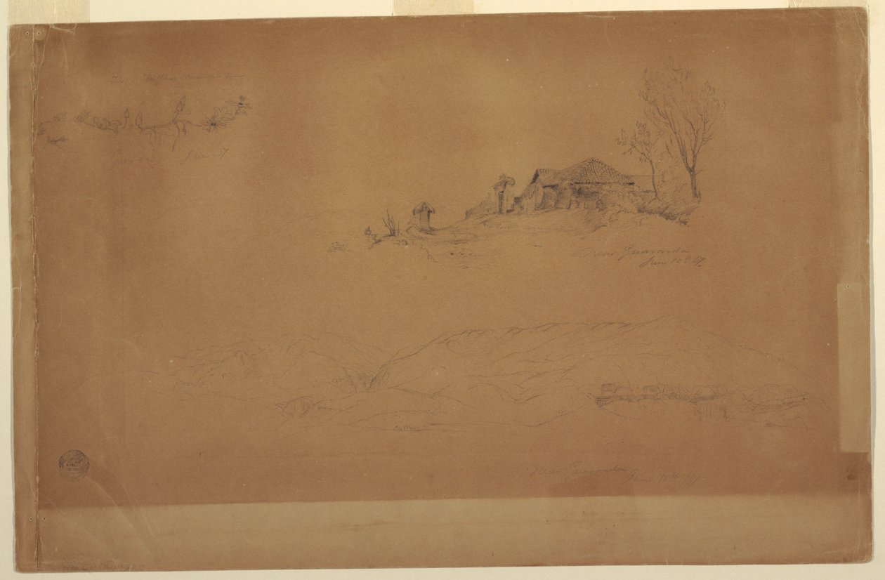 Dessin, près de Guaranda, Équateur, 10 juin 1857 - Frederic Edwin Church
