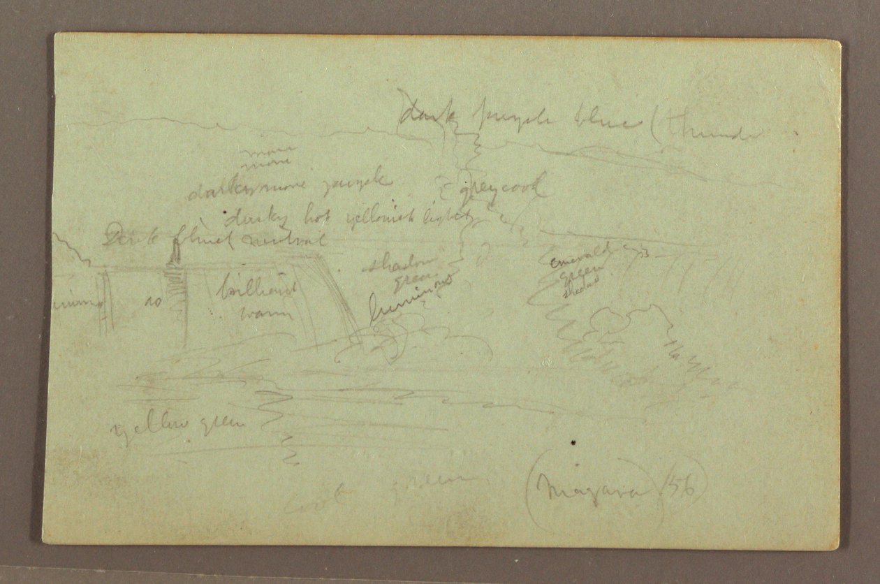 Dessin, Chutes du Niagara vues du côté canadien, 1856 - Frederic Edwin Church