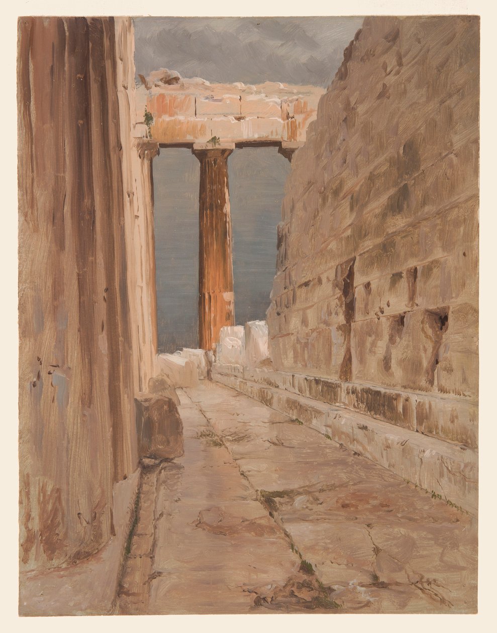 Dessin, péristyle nord du Parthénon, Athènes, 1869 - Frederic Edwin Church