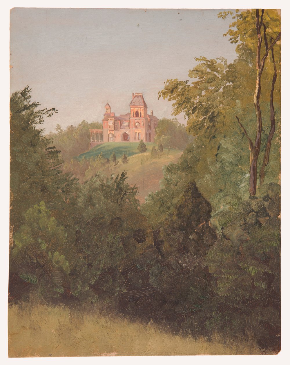 Dessin, Olana vue du sud-ouest, vers 1872 - Frederic Edwin Church