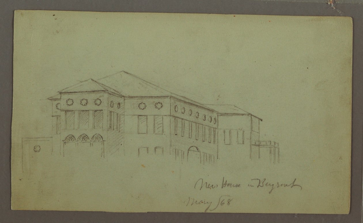 Dessin, vieille maison, Beyrouth, 1868 - Frederic Edwin Church
