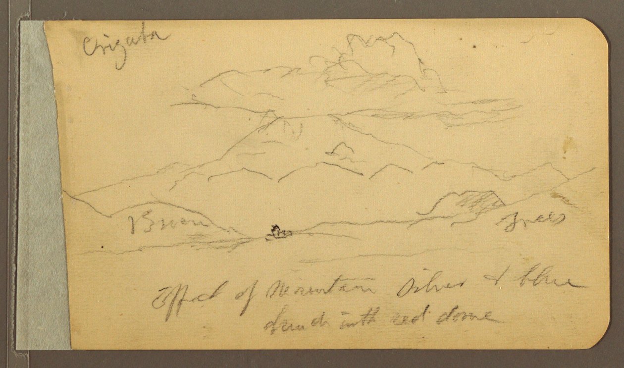 Dessin, Orizaba ; verso : ciel, 1889 - Frederic Edwin Church