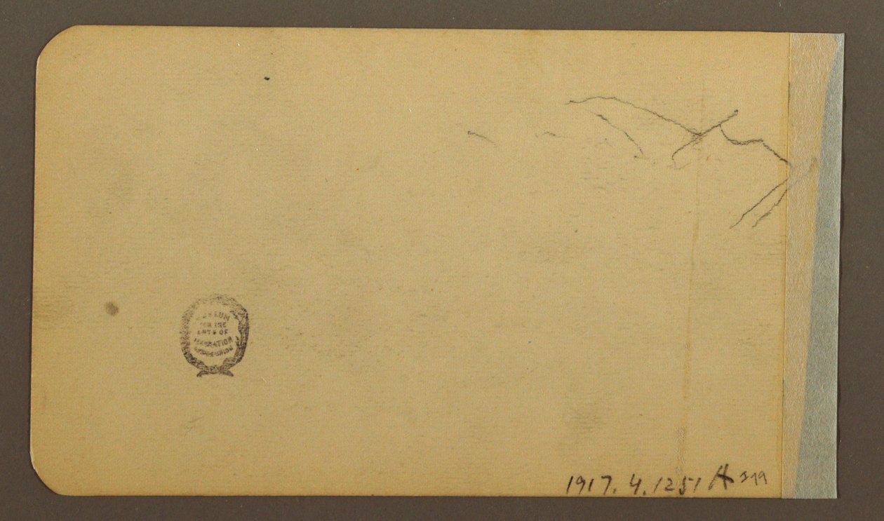 Dessin, plaine, colline, ville ; Verso : chaîne de montagnes, 1889 - Frederic Edwin Church