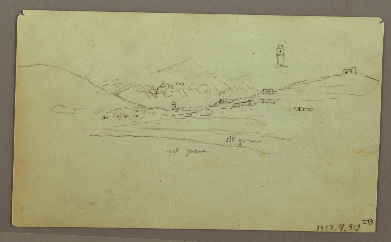 Dessin, ruines, 27 avril 1868 - Frederic Edwin Church
