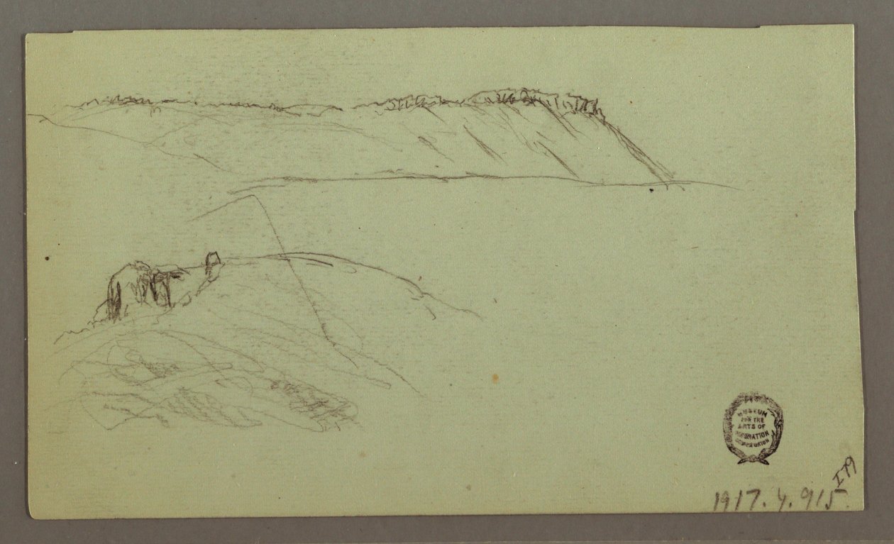 Dessin, ruines entourées de murs, tentes, études de deux figures, 28 avril 1868 - Frederic Edwin Church