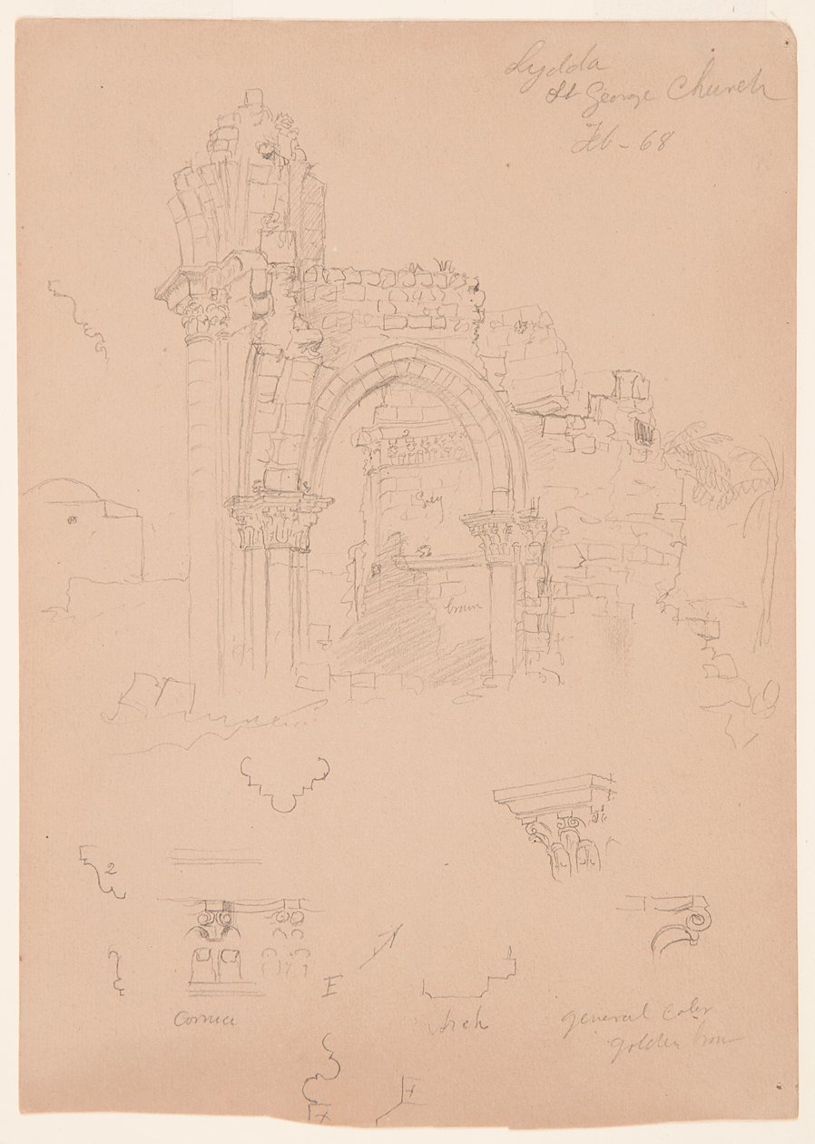Dessin, ruines de l