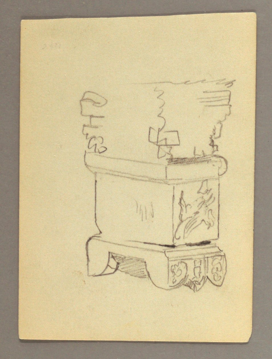 Dessin, Sarcophage, peut-être 1868-69 - Frederic Edwin Church