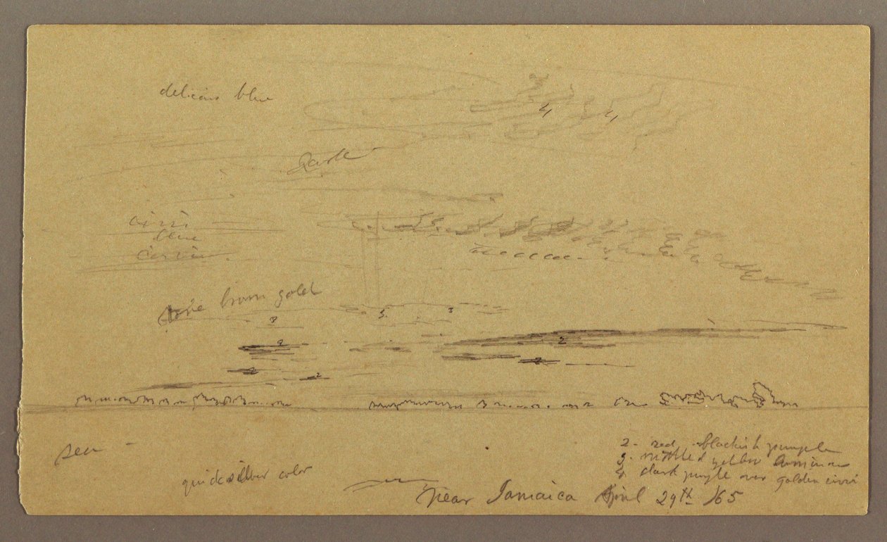 Dessin, paysage marin, 29 avril 1865 - Frederic Edwin Church