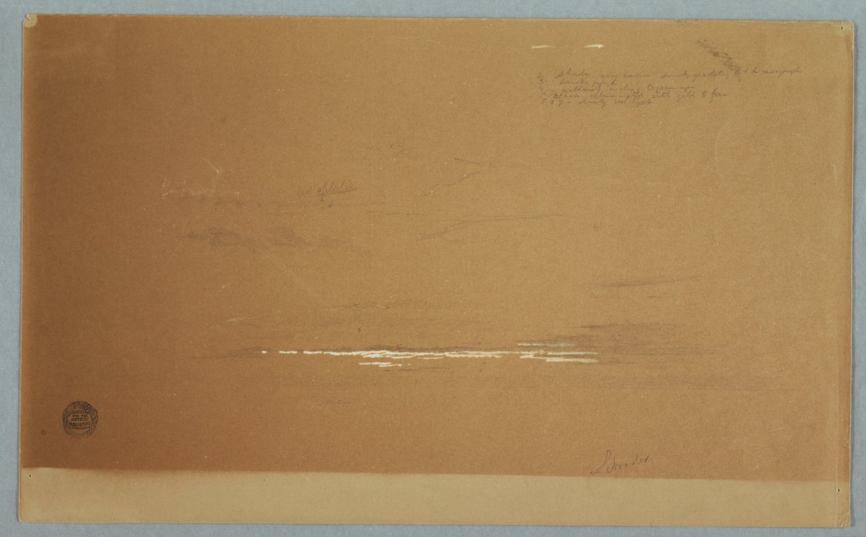 Dessin, paysage marin, côte du Labrador, juin ou juillet 1859 - Frederic Edwin Church