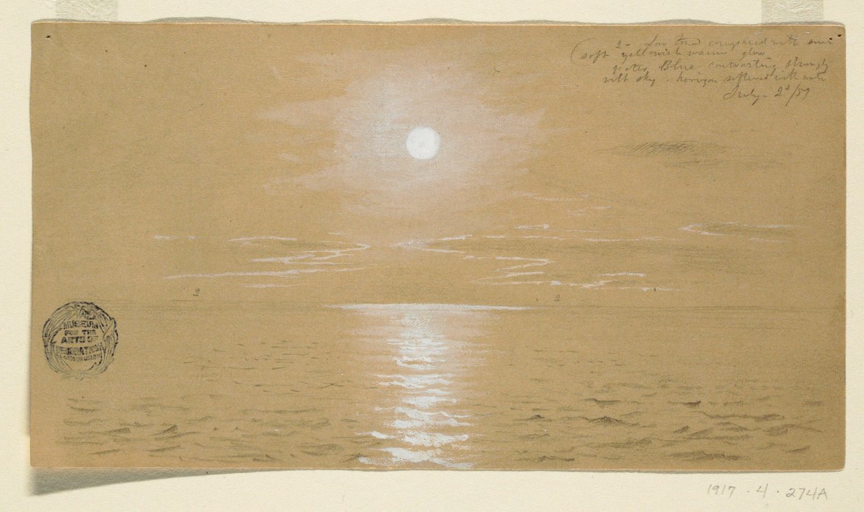 Dessin, paysages marins, Terre-Neuve, 6 juillet 1859, 1859 - Frederic Edwin Church