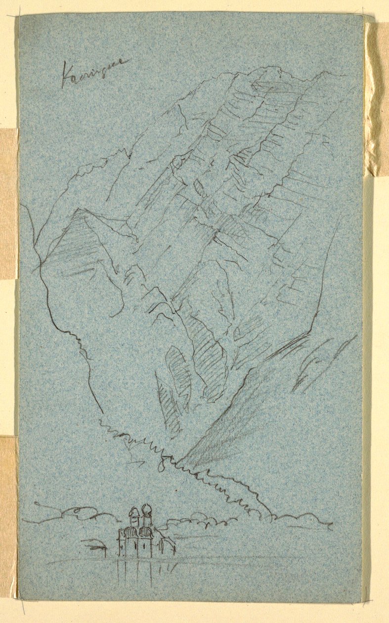 Dessin, rive du Konigssee, B, juillet 1868 - Frederic Edwin Church