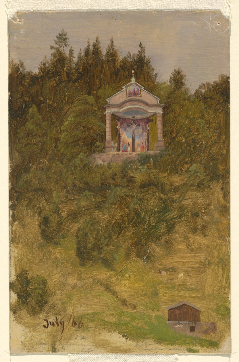 Dessin, sanctuaire, Bavière, juillet 1868 - Frederic Edwin Church