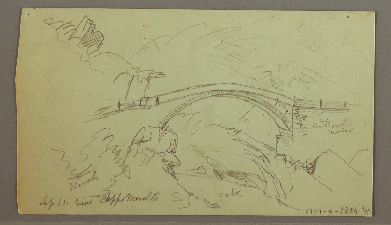 Dessin, sanctuaire dans les bois, septembre 1868 - Frederic Edwin Church