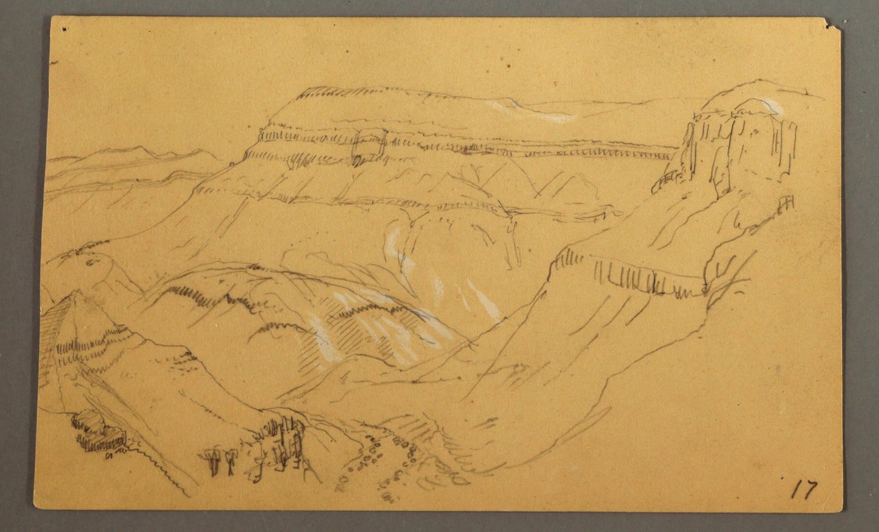 Dessin, croquis, vallée d