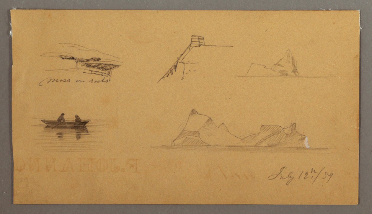 Dessin, Croquis du Labrador, 12 juillet 1859 - Frederic Edwin Church