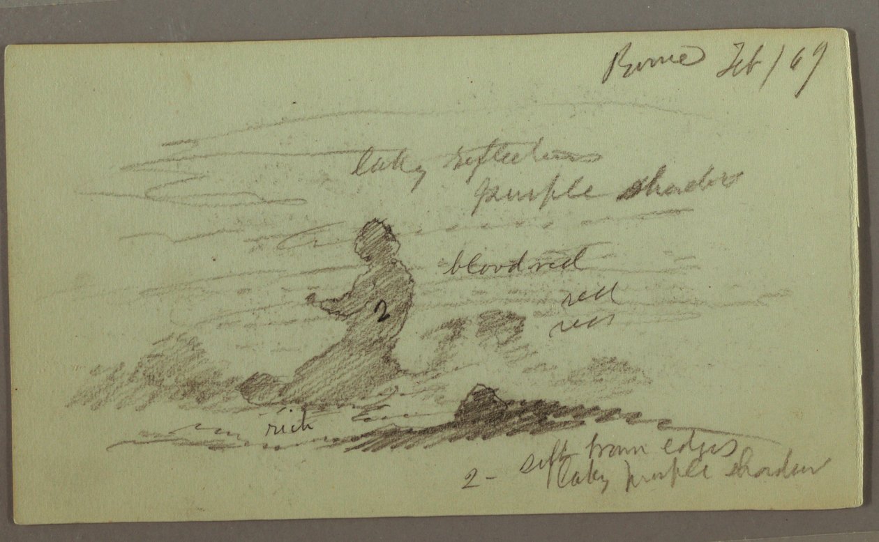 Dessin, étude du ciel, février 1869 - Frederic Edwin Church
