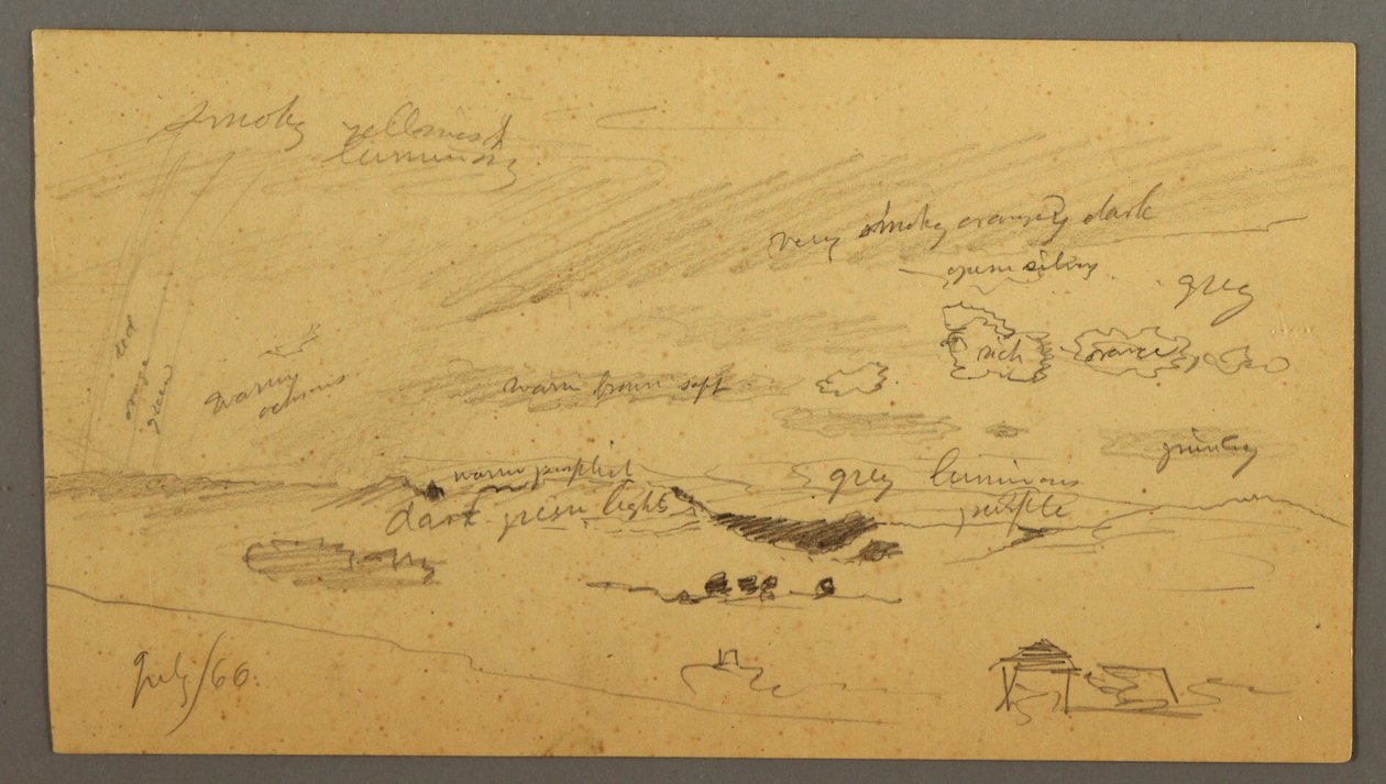 Dessin, Étude du ciel sur la crête et l