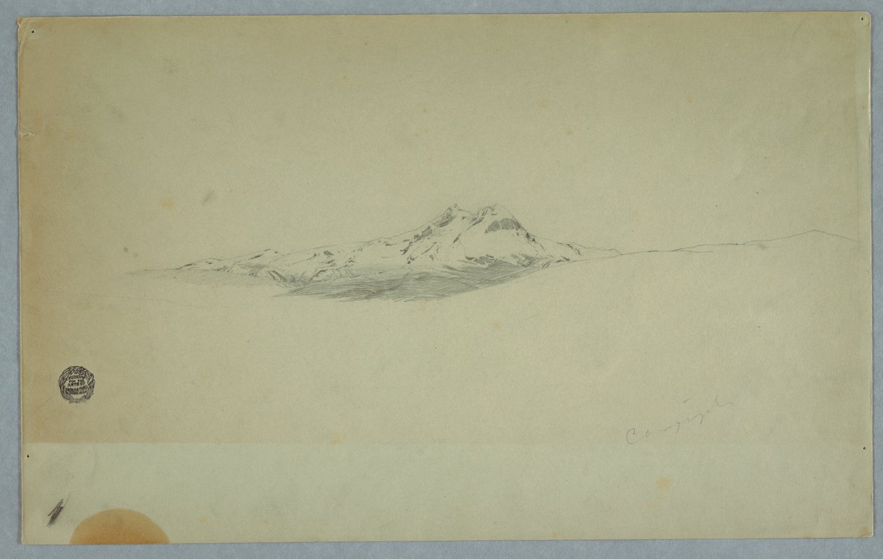 Dessin, sommet enneigé d