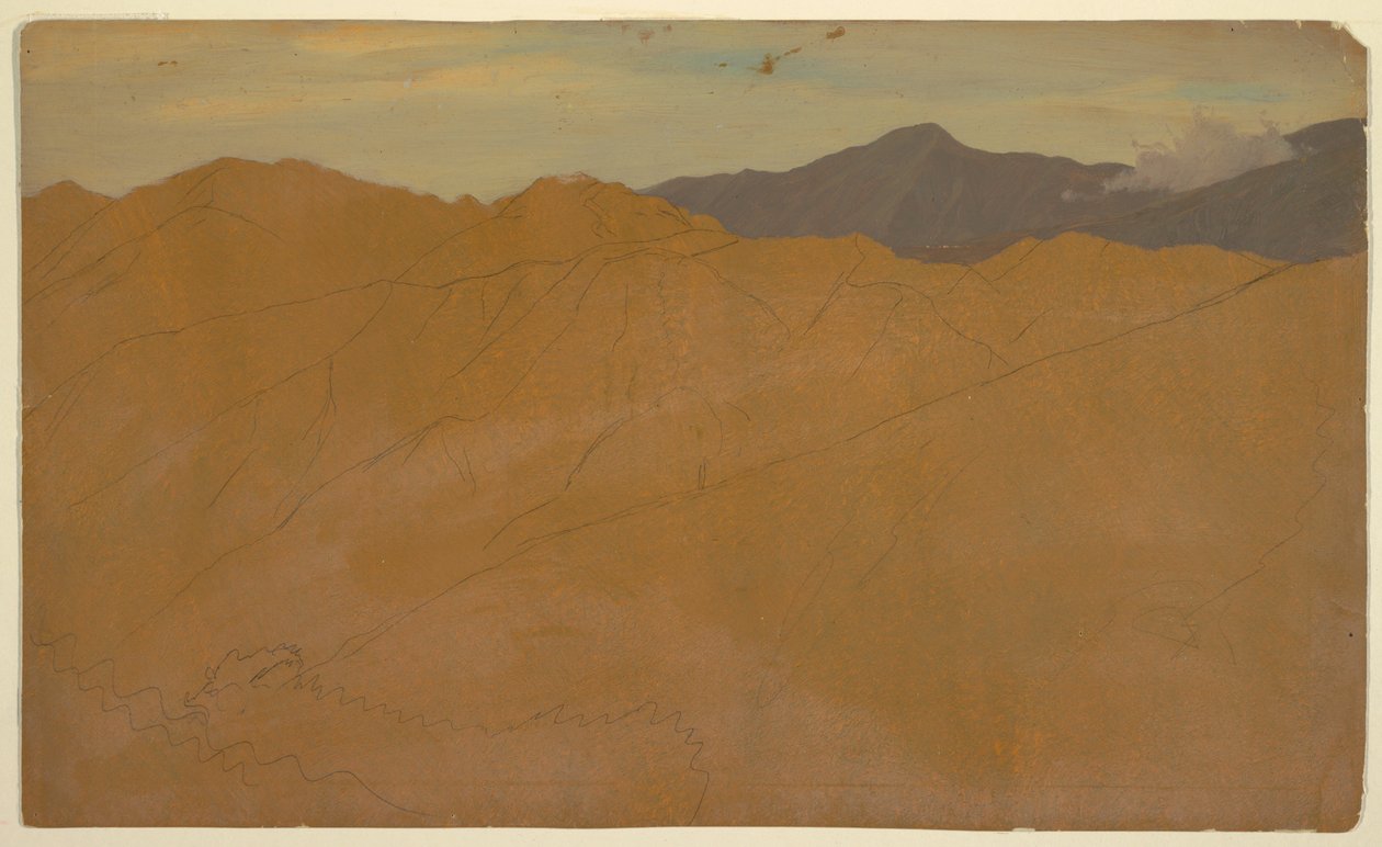 Dessin, montagnes d