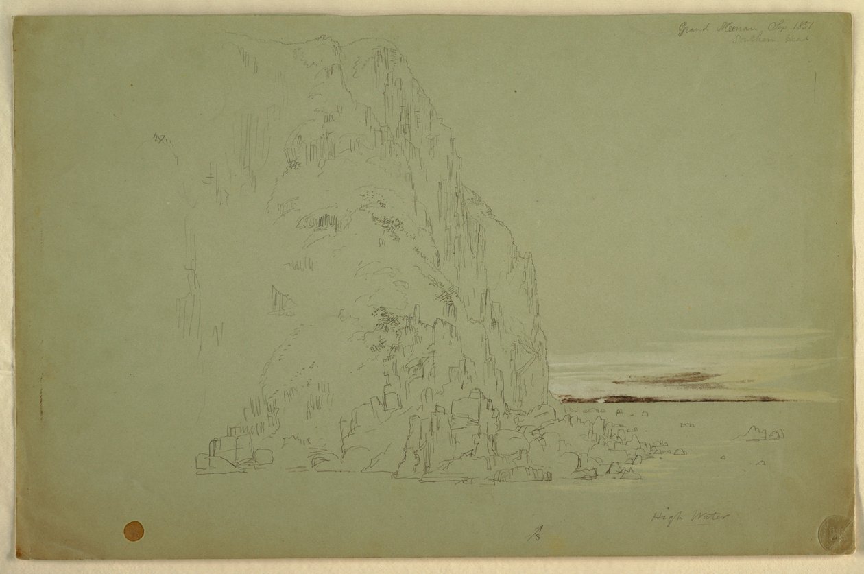 Dessin, "Tête du Sud", 1851 - Frederic Edwin Church