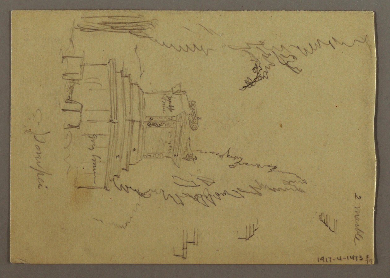 Dessin, entraîneur de scène, peut-être 1868-69 - Frederic Edwin Church
