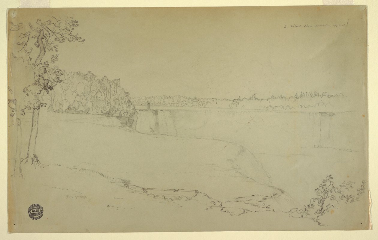 Dessin, études. Les chutes du Niagara, probablement 1856 - Frederic Edwin Church