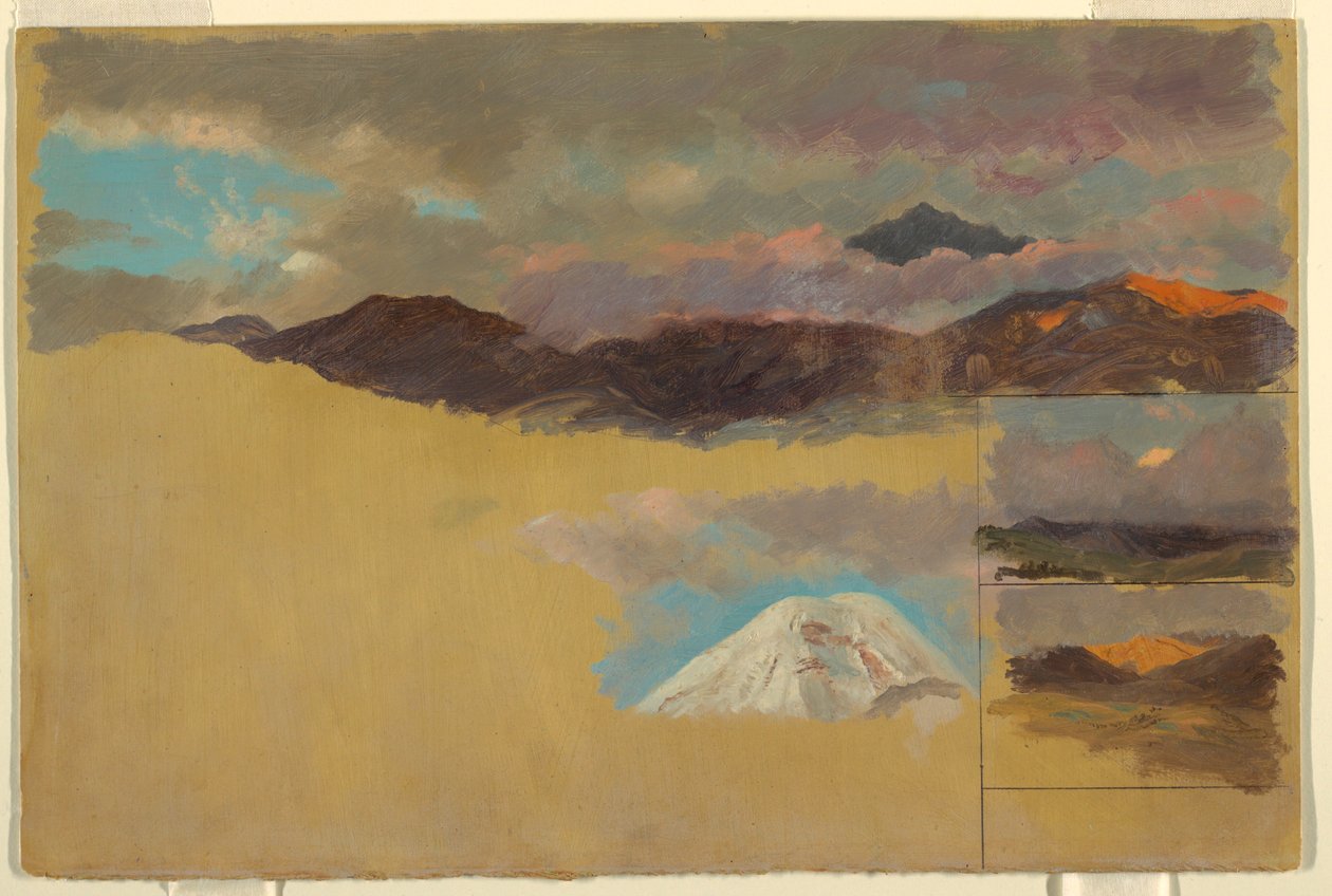 Dessin, Études du mont Chimborazo, Équateur, 1857 - Frederic Edwin Church