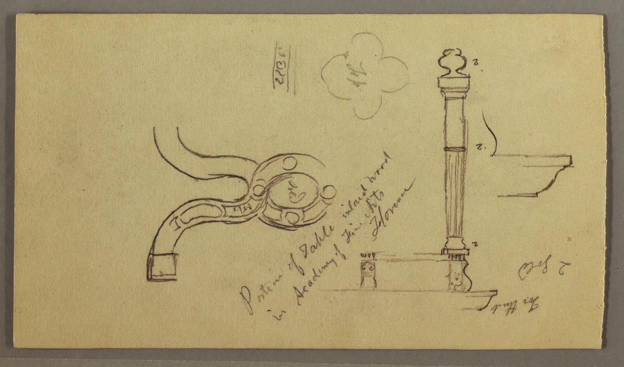 Dessin, études de pièces de table, peut-être 1868-69 - Frederic Edwin Church