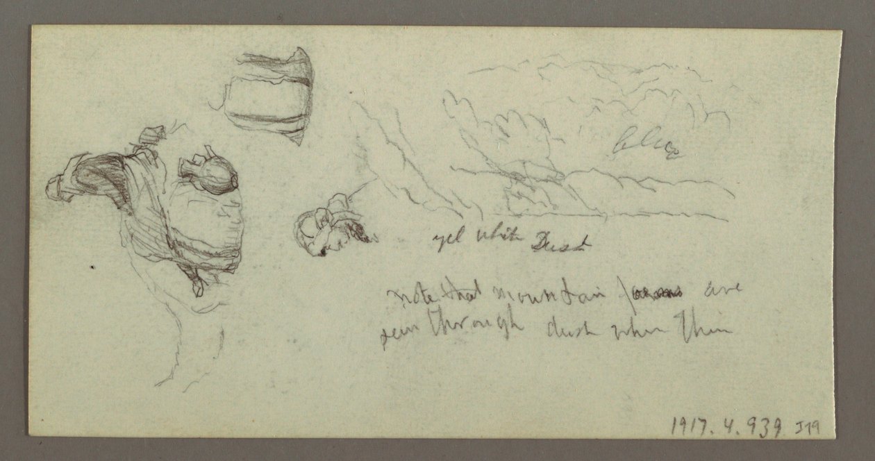 Dessin, étude des pattes de chameau, peut-être 1868 - Frederic Edwin Church