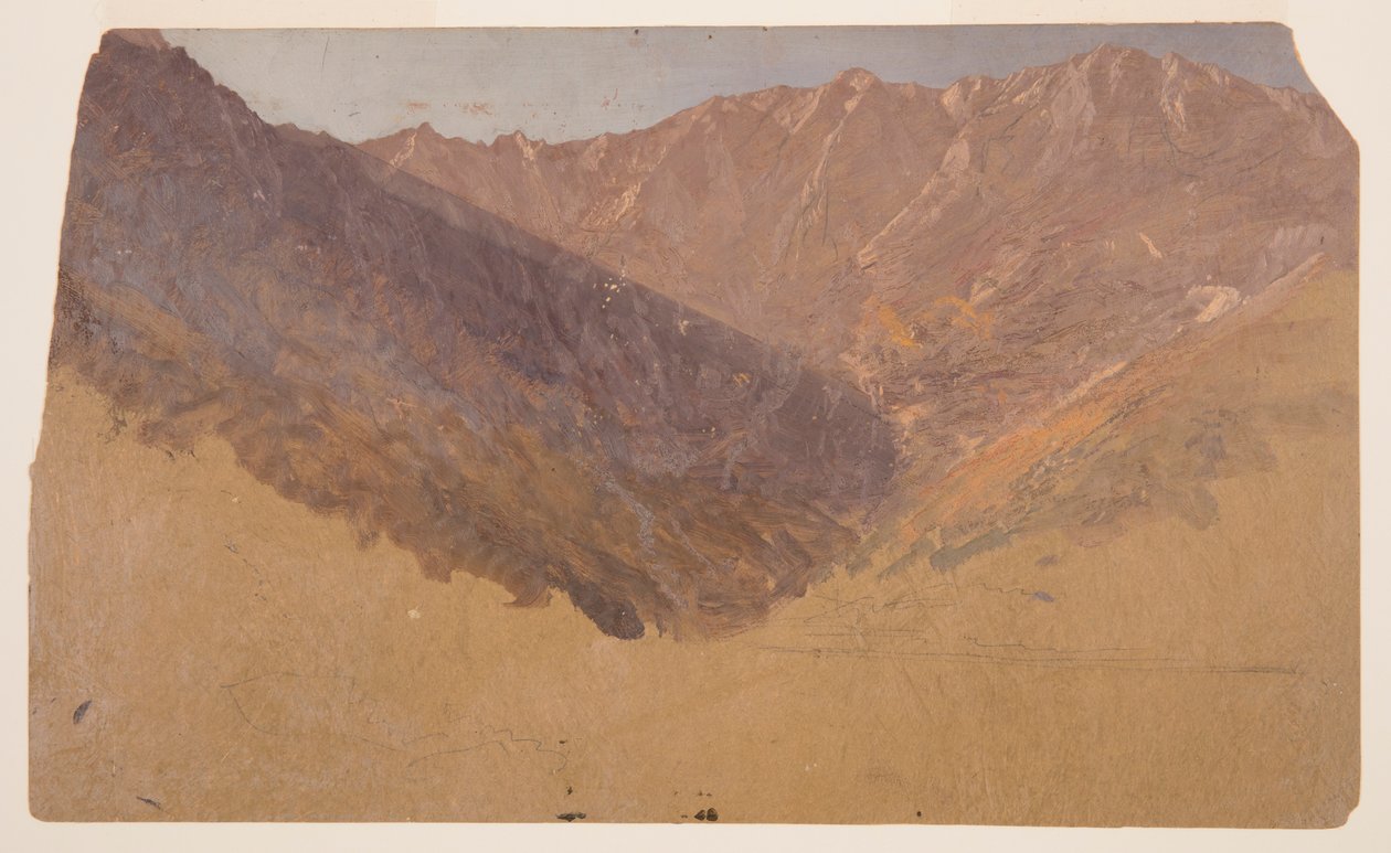 Dessin, étude du Grand Bassin, Mt. Katahdin, 1860-70 - Frederic Edwin Church