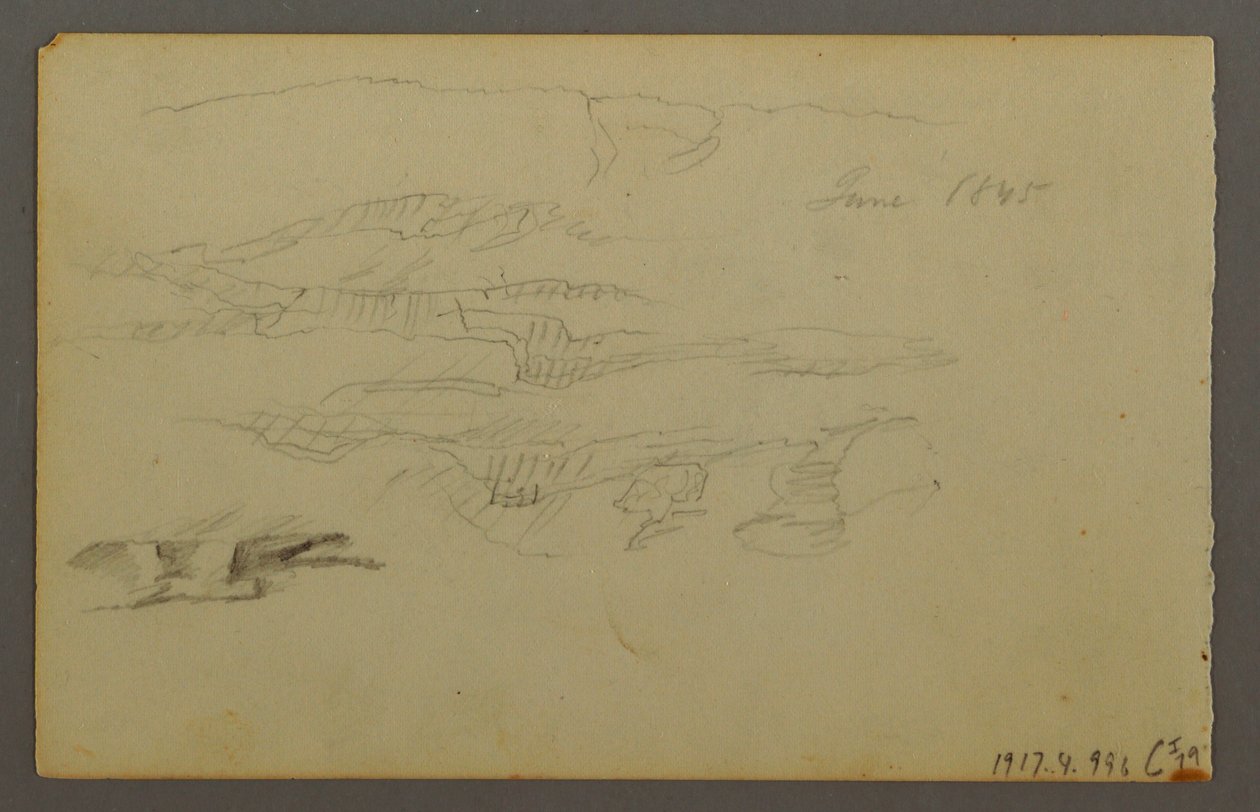 Dessin, Soleil derrière les nuages, 1844 - Frederic Edwin Church