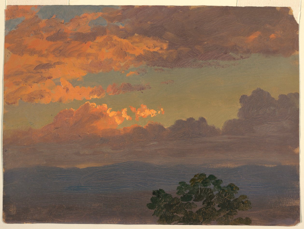 Dessin, coucher de soleil, 1865 - Frederic Edwin Church