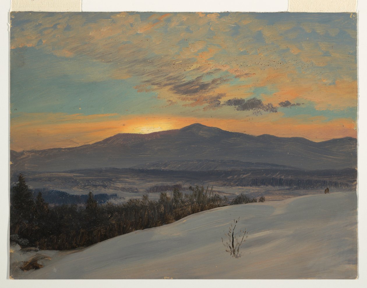 Dessin, Coucher de soleil dans la vallée de l