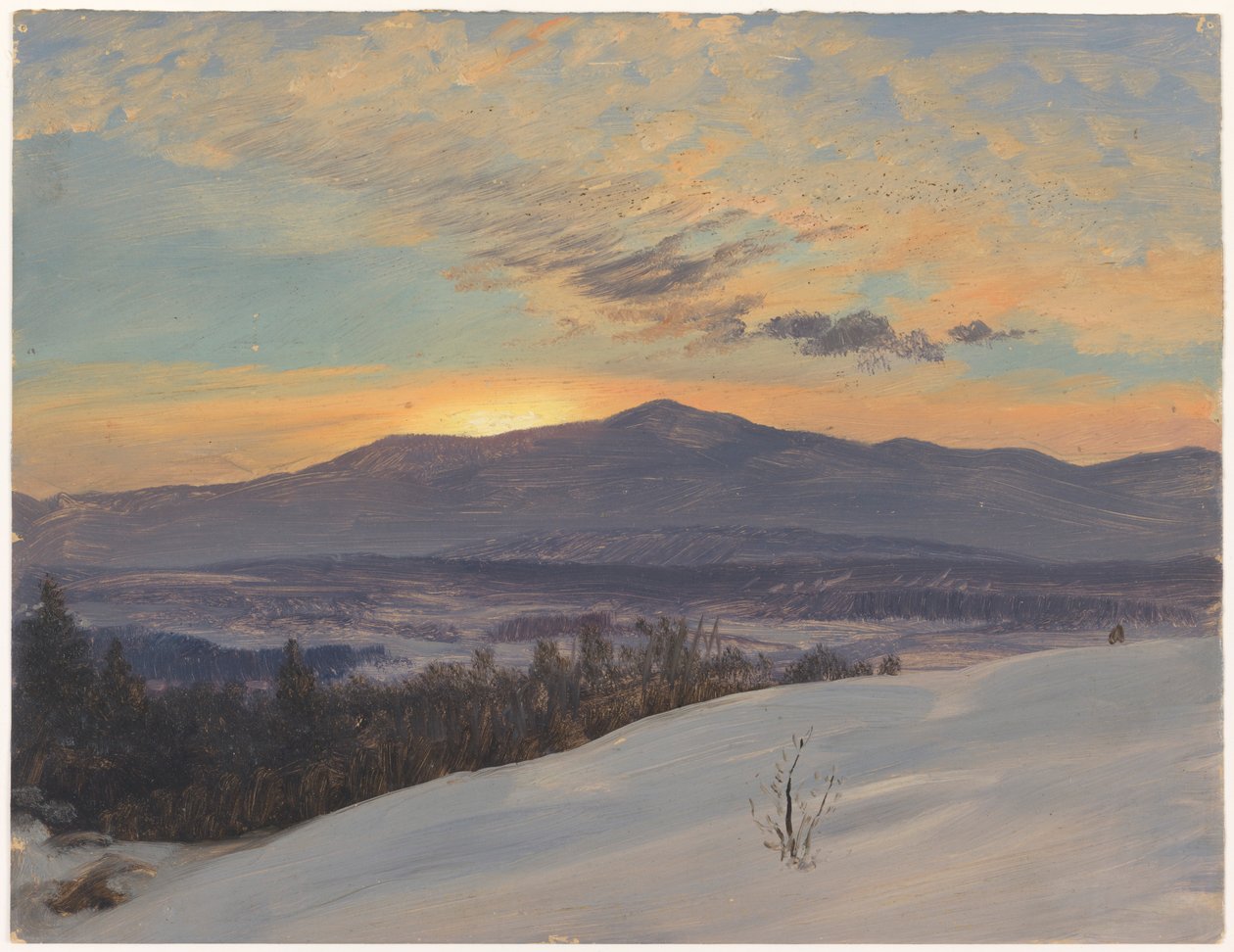 Dessin, Coucher de soleil dans la vallée de l