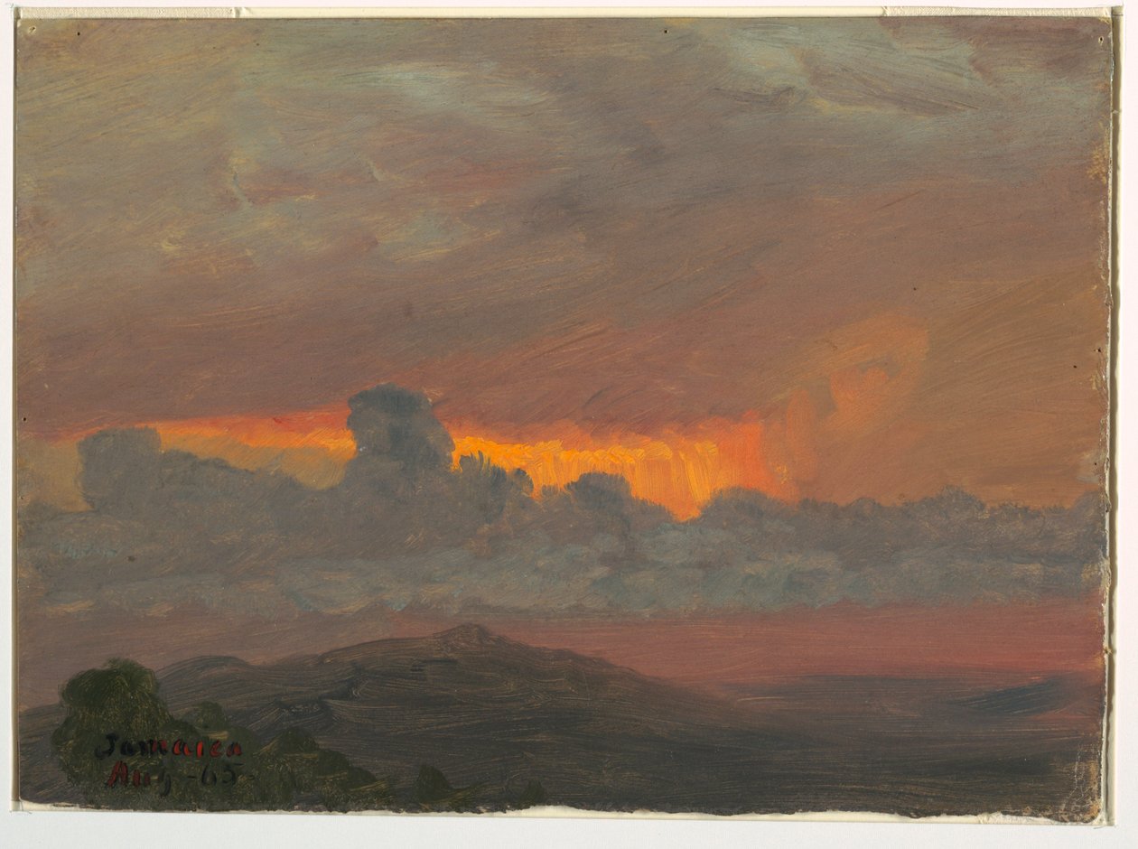 Dessin, coucher de soleil, août 1865 - Frederic Edwin Church