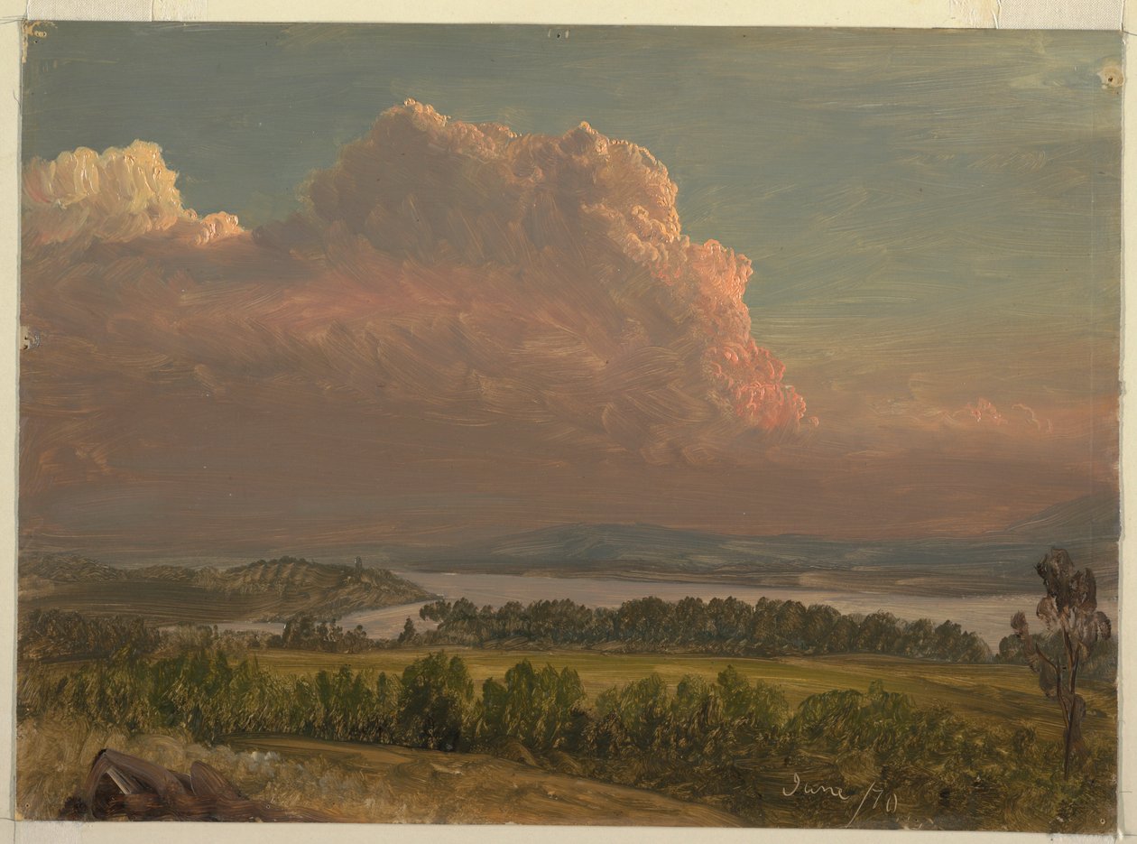 Dessin, Coucher de soleil sur la vallée de l