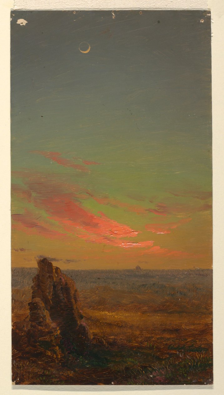 Dessin, Coucher de soleil près de Rome, 1868-69 - Frederic Edwin Church