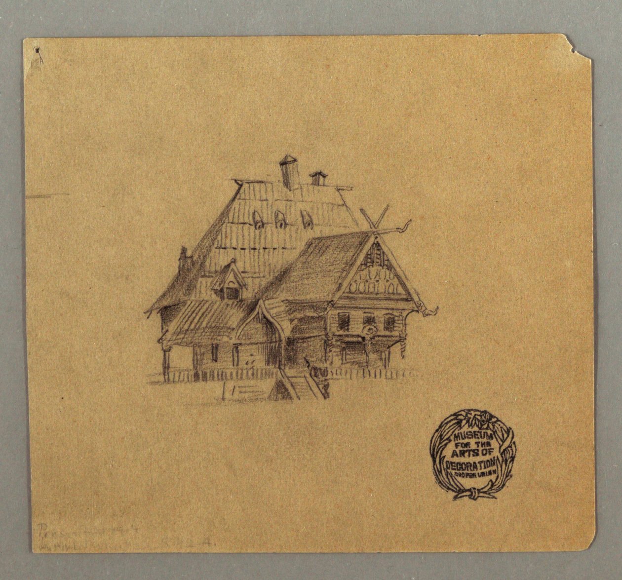 Dessin, maison de style suisse, peut-être 1868 - Frederic Edwin Church