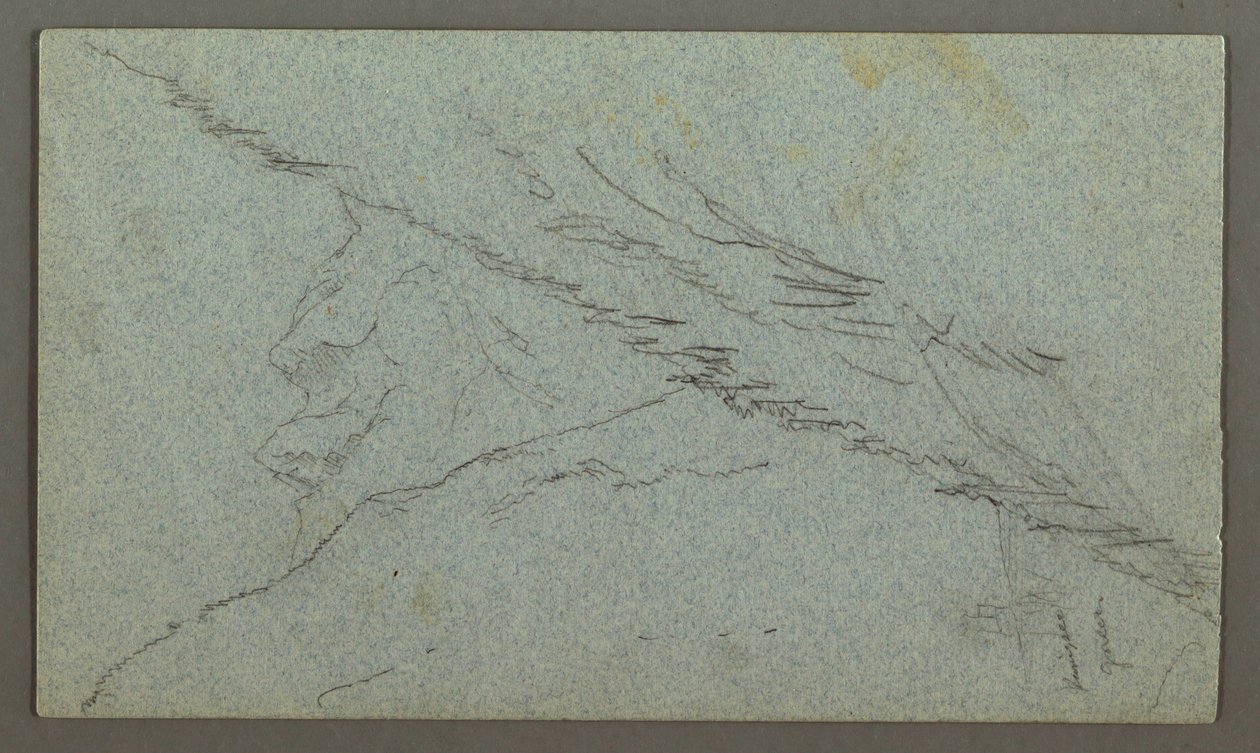 Dessin, Tauern Peaks, The K nigss, juillet 1868 - Frederic Edwin Church