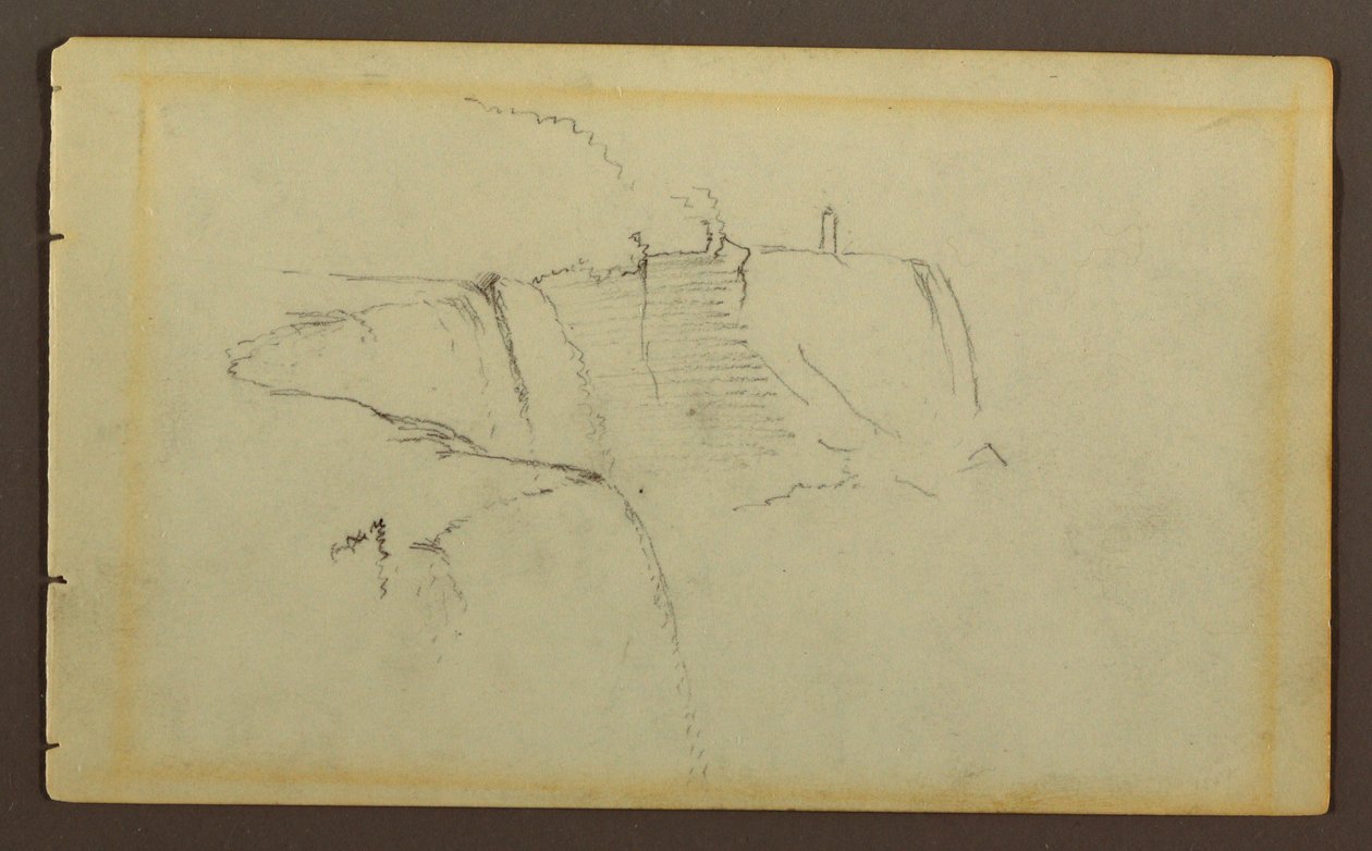 Dessin, Les chutes américaines, rivière Niagara, peut-être 1858 - Frederic Edwin Church
