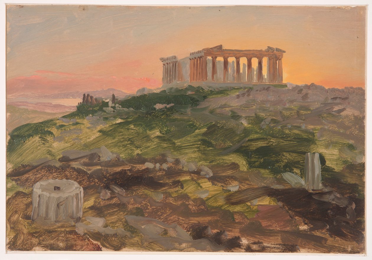 Dessin, Le Parthénon vu du sud-est, avril 1869 - Frederic Edwin Church