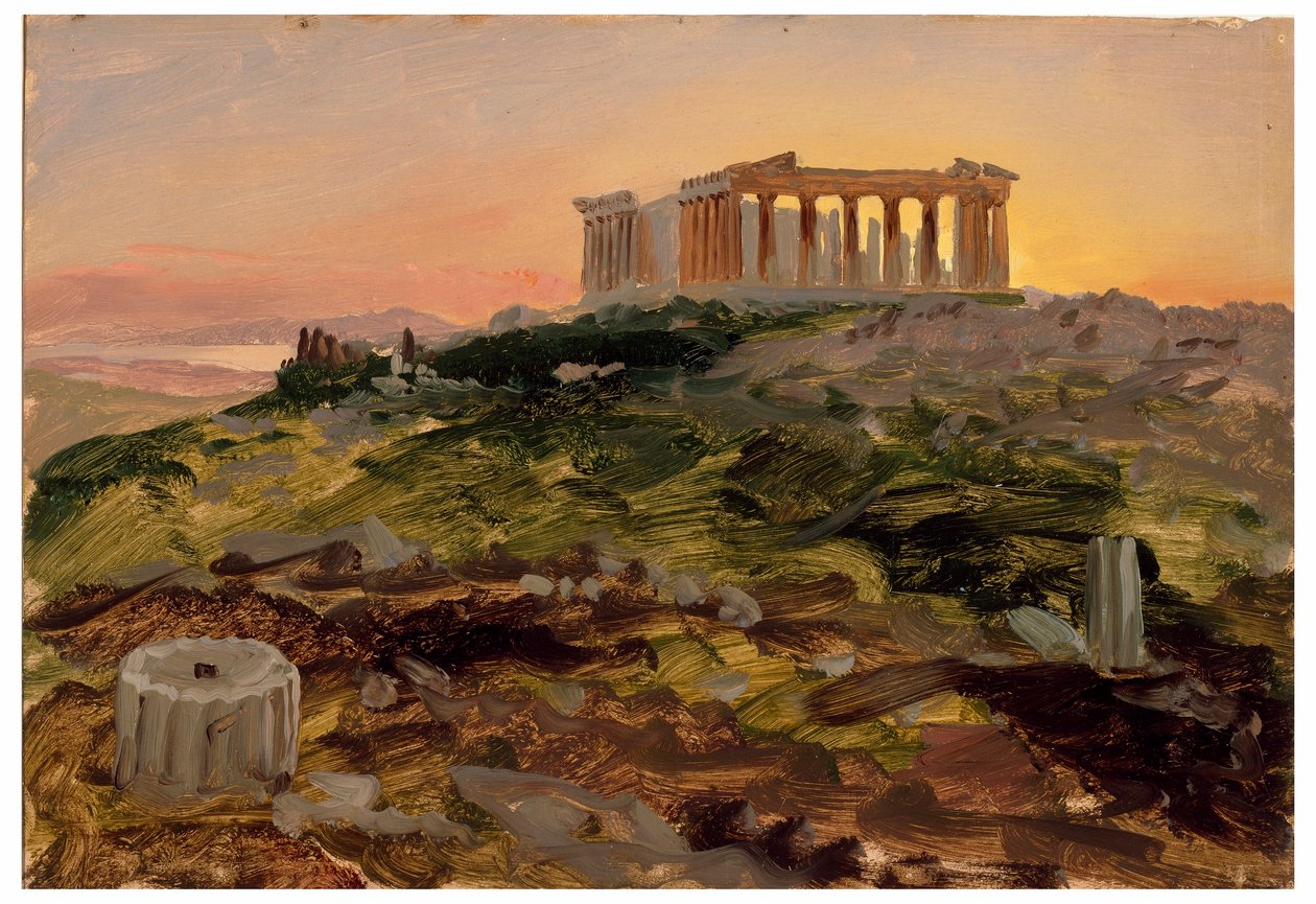 Dessin, Le Parthénon vu du sud-est, avril 1869 - Frederic Edwin Church