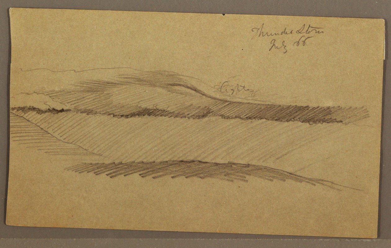 Dessin, orage sur la crête, juillet 1866 - Frederic Edwin Church
